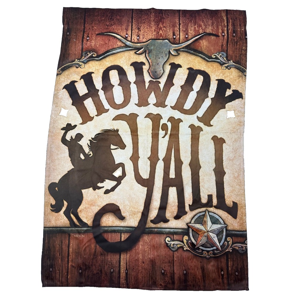 Carson Flag Trends "Howdy YALL" Cowboy Design